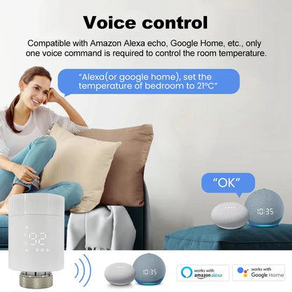 Actionneur Thermostatique Intelligent WiFi – Compatible Alexa & Google Home