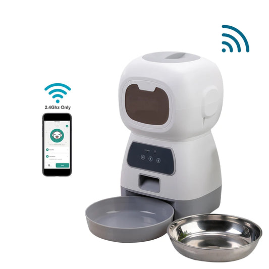 Distributeur Intelligent de Nourriture pour Chats 3,5 L avec Minuterie et WiFi